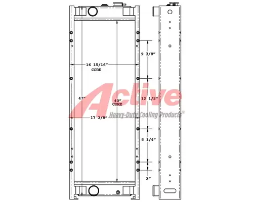 John Deere 624H Radiator