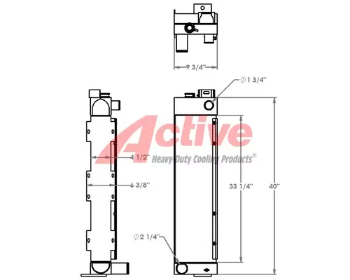 John Deere 650H Radiator