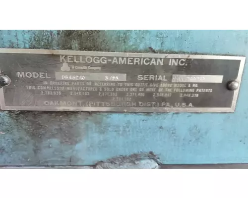 KELLOGG-AMERICAN DB462AO AIR COMPRESSOR