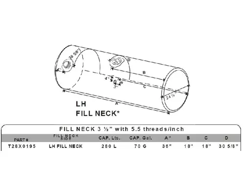 KENWORTH 65-74 GALLON FUEL TANK