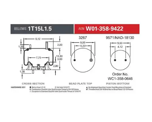 KENWORTH AG100 AIR SPRINGAIR BAG