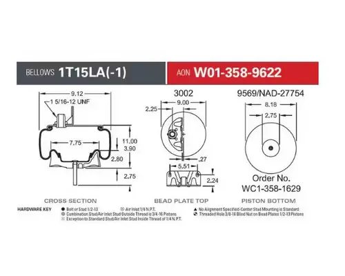 KENWORTH AG200 AIR SPRINGAIR BAG