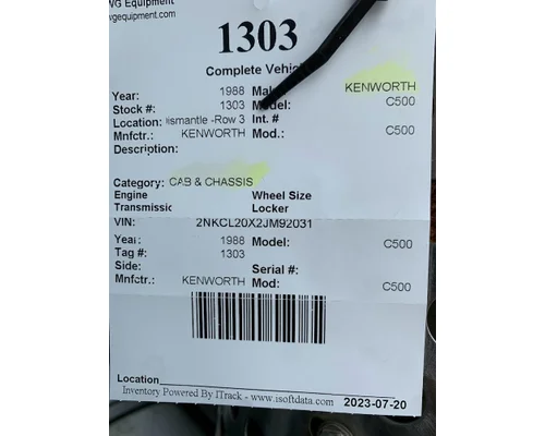 KENWORTH C500 Complete Vehicle
