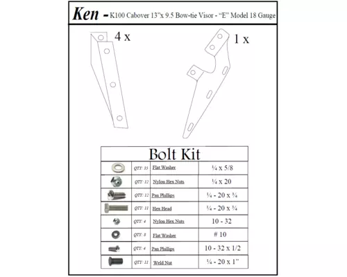 KENWORTH K100 EXTERIOR SUN VISOR