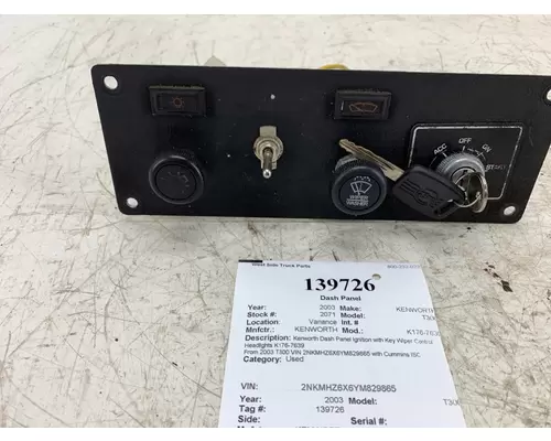 KENWORTH K176-7639 Dash Panel