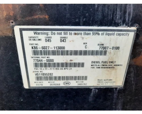 KENWORTH K270 FUEL TANK