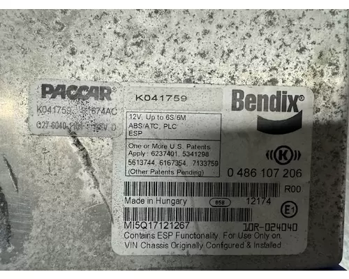 KENWORTH PETERBILT / PACCAR ECM ABS Control Module