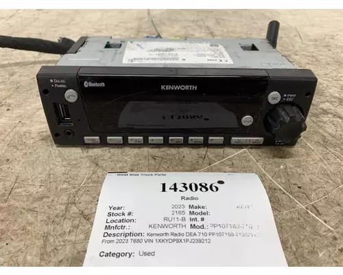 KENWORTH PP107180-7103211200 Radio