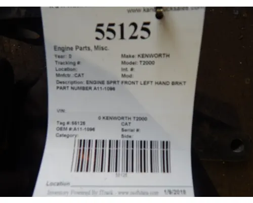 KENWORTH T2000 Brackets, Misc.