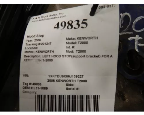 KENWORTH T2000 Miscellaneous Parts