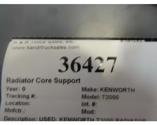 KENWORTH T2000 Radiator Core Support
