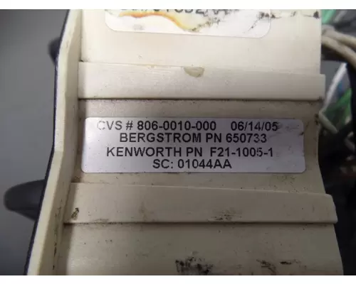 KENWORTH T2000 Temperature Control