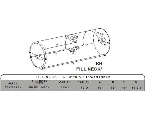 KENWORTH T300 1995-2009 FUEL TANK