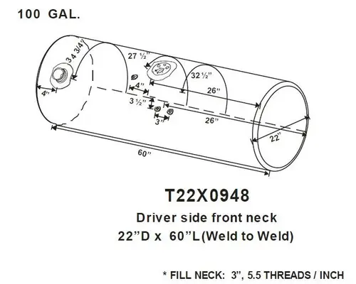 KENWORTH T300 1995-2009 FUEL TANK