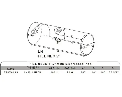 KENWORTH T300 1995-2009 FUEL TANK