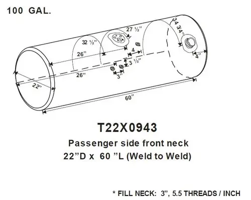 KENWORTH T300 1995-2009 FUEL TANK