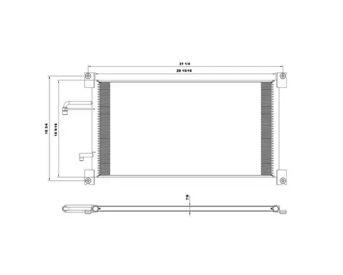 KENWORTH T300 AIR CONDITIONER CONDENSER