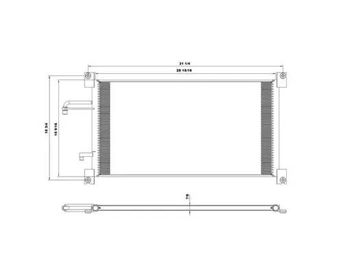 KENWORTH T300 AIR CONDITIONER CONDENSER