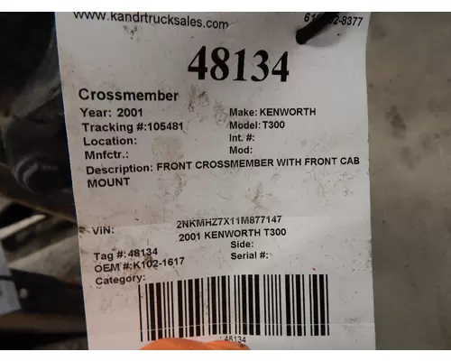 KENWORTH T300 Crossmember