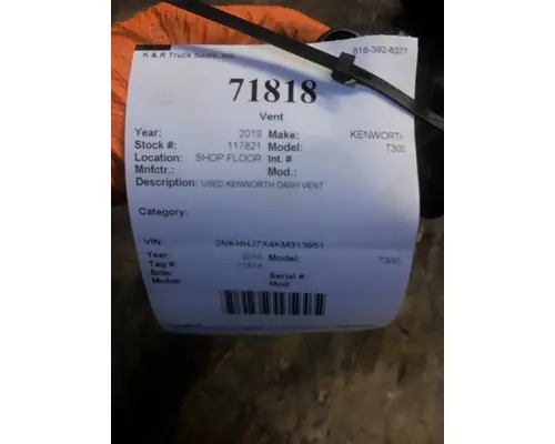 KENWORTH T300 Dash  Console Switch