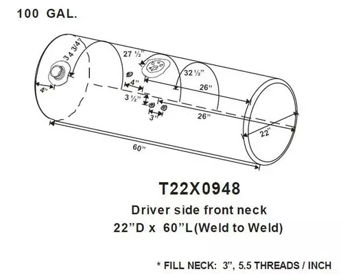 KENWORTH T300 FUEL TANK