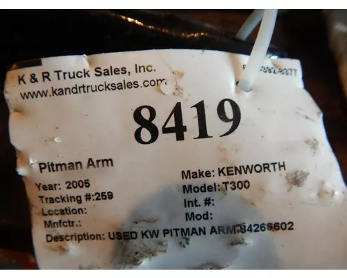 KENWORTH T300 Pitman Arm
