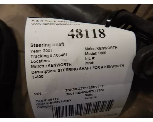 KENWORTH T300 Steering Shaft