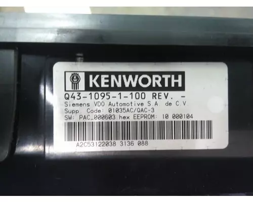 KENWORTH T600B GAUGE CLUSTER