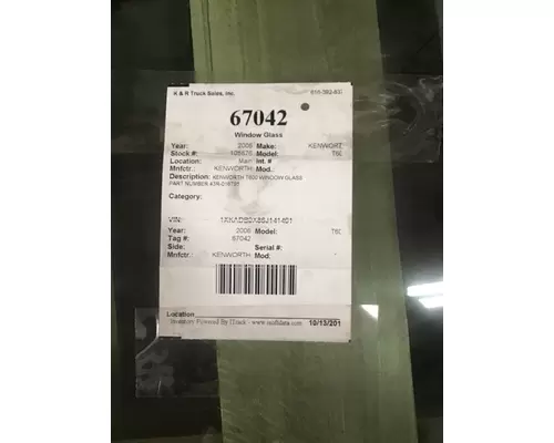 KENWORTH T600 Door Glass, Front