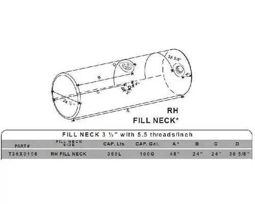 KENWORTH T600 FUEL TANK