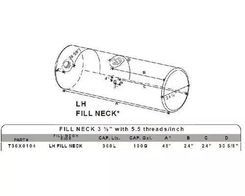 KENWORTH T600 FUEL TANK