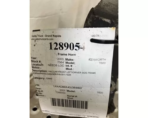 KENWORTH T600 Frame Horn