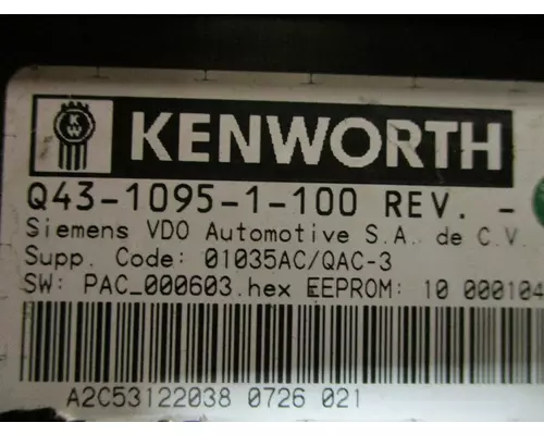 KENWORTH T600 GAUGE CLUSTER