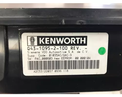 KENWORTH T600 Instrument Cluster