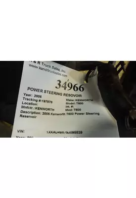 KENWORTH T600 Power Steering Reservoir 