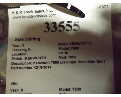 KENWORTH T600 Sleeper Fairing