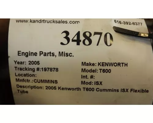 KENWORTH T600 Turbo Pipe