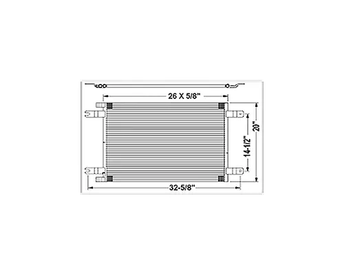 KENWORTH T660 AIR CONDITIONER CONDENSER