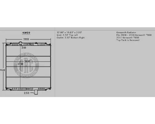 KENWORTH T660 Radiator