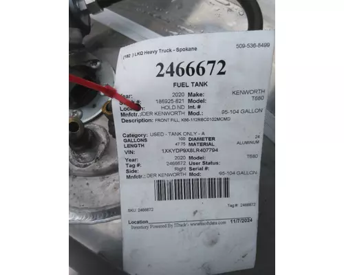 KENWORTH T680 2013-2022 FUEL TANK
