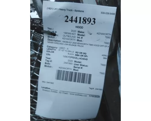 KENWORTH T680 2013-2022 HOOD