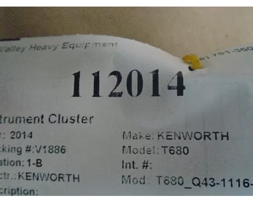 KENWORTH T680_Q43-1133-1-1-103 Instrument Cluster