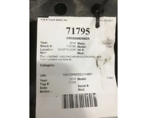 KENWORTH T680 724 Crossmembers