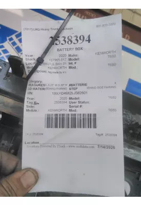 KENWORTH T680 BATTERY BOX