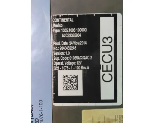 KENWORTH T680 CAB CONTROL UNIT MODULE