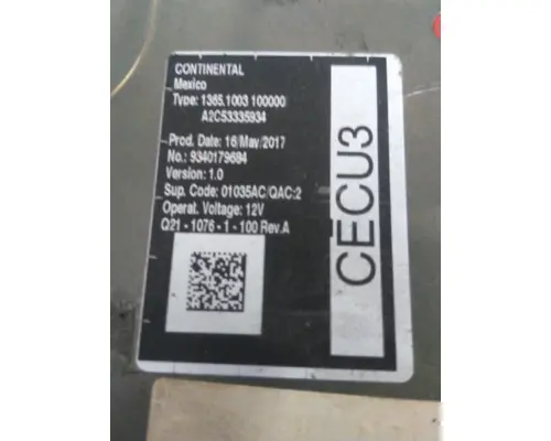KENWORTH T680 CAB CONTROL UNIT MODULE