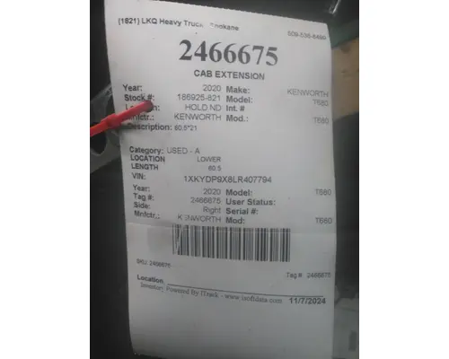 KENWORTH T680 CAB EXTENSION