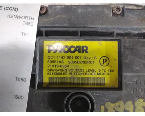 KENWORTH T680 CHASSIS CONTROL MODULE (CCM)