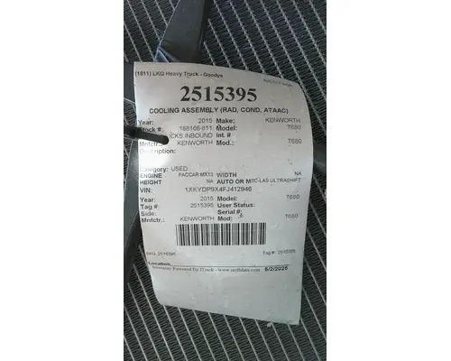 KENWORTH T680 COOLING ASSEMBLY (RAD, COND, ATAAC)