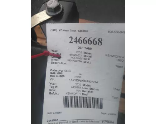 KENWORTH T680 DEF TANK